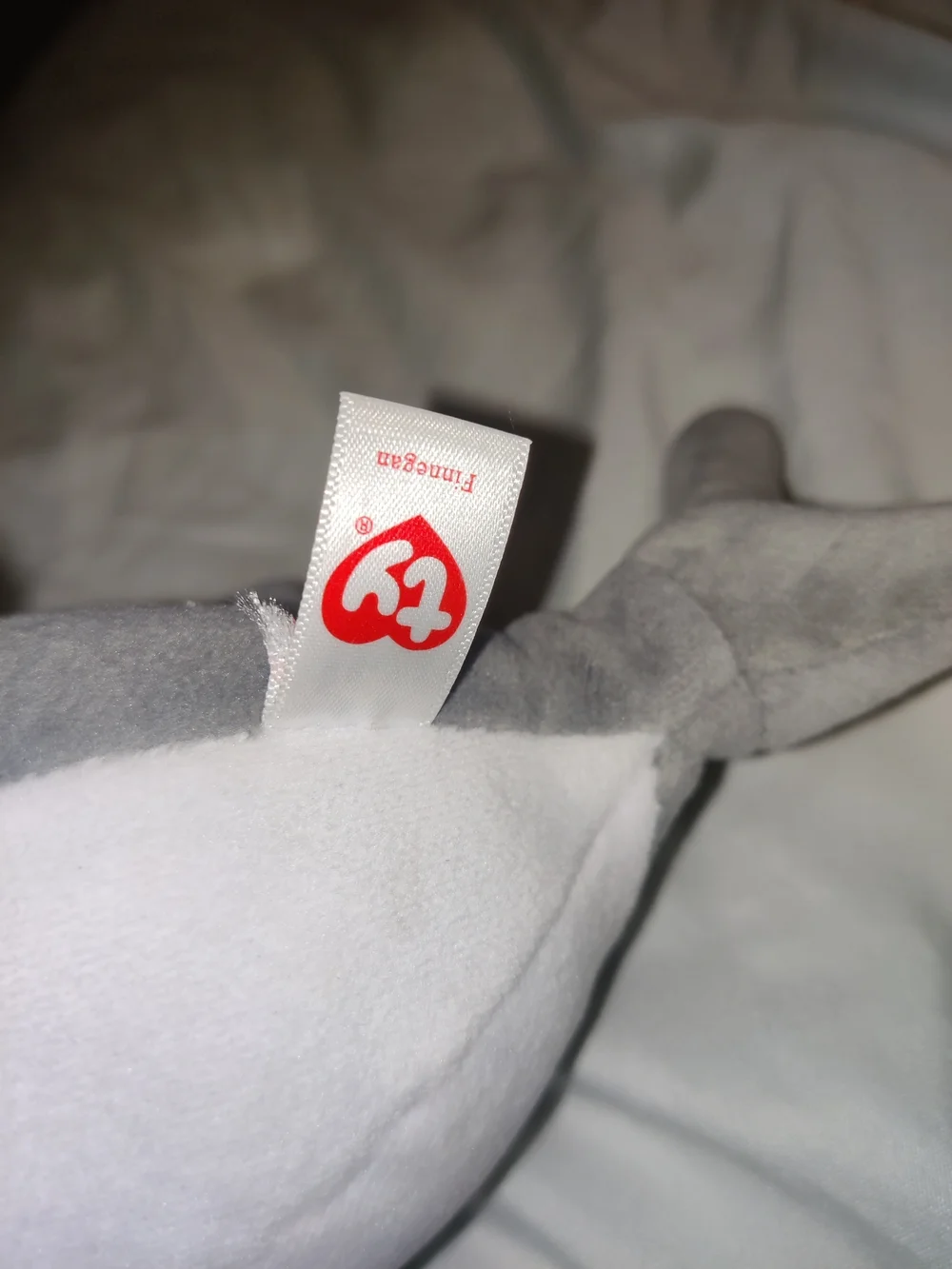 Ty Plush Grey Shark Pet Toy - Soft Shark Plush